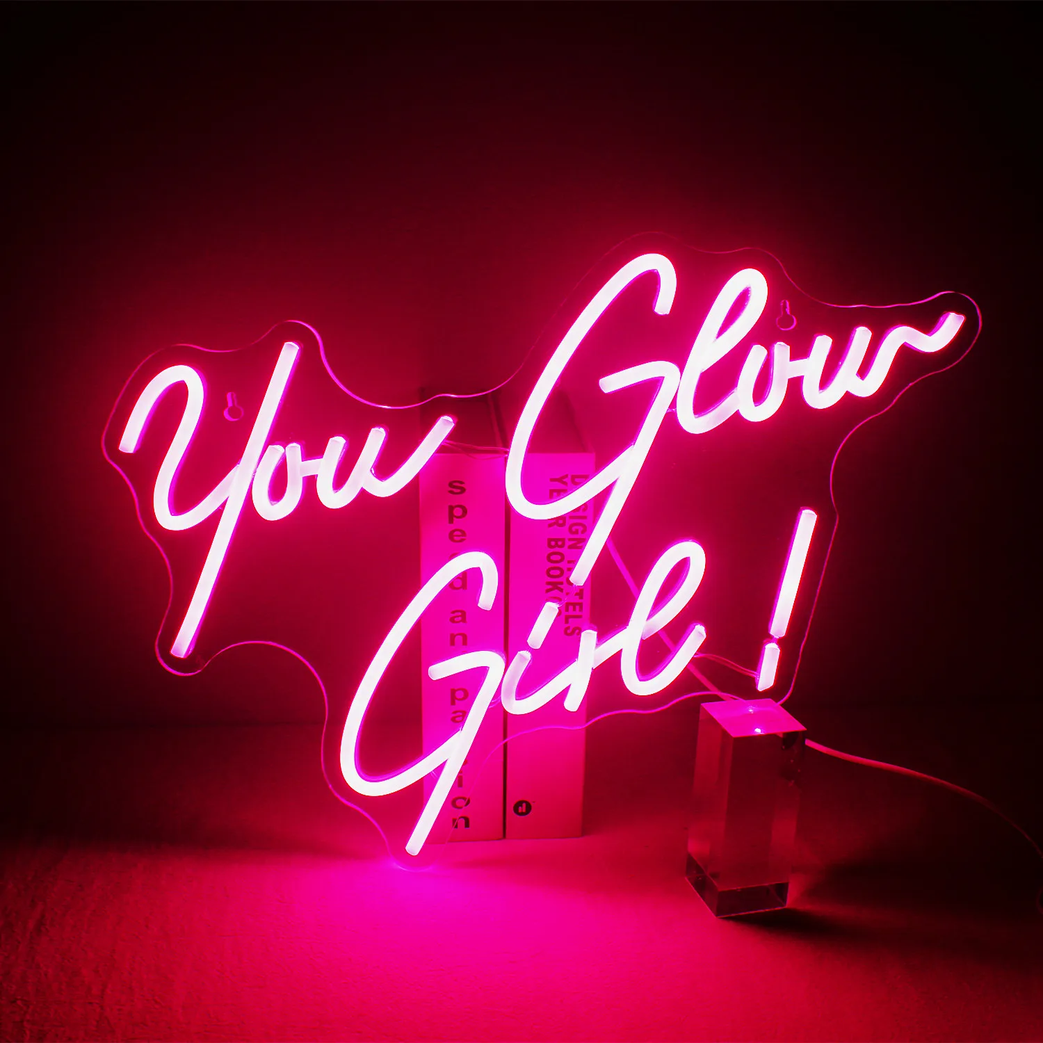 You Glow Girl Neon Sign Custom Led Light Wedding Engagement Ornament Birthday Party Bar Home Shop Acrylic Art Wall Decorate Gift happy birthday led neon light transparent acrylic glow happy birthday neon sign for wedding party wall hang decorate gift