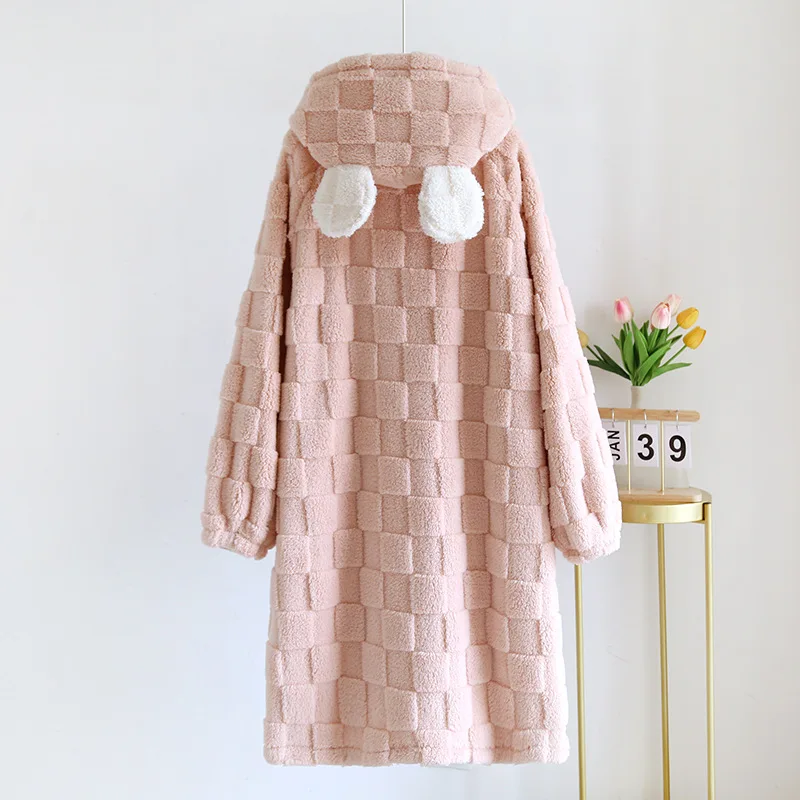 2026 New Autumn/Winter Couple Sleeping Robe, Fleece and Thickened Home Bathrobe, Men's and Women's Home Clothing Robe Bath Robe S319ec9cf5d9a4b369c3abe1621c1d9e93