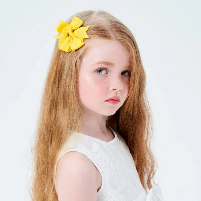 Candy Colors Solid Grosgrain Ribbon Bows Clips Hairpin Girl's Hair Bows Boutique Hair Clip Kids Headware Kids Hair Accessories 3
