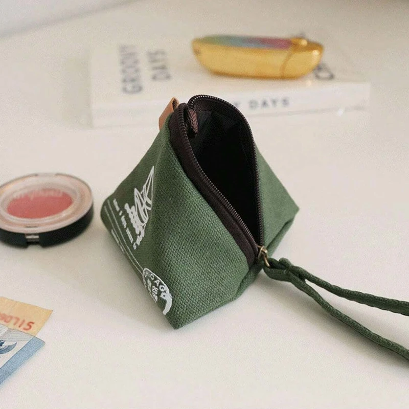 1pc Men's Creative Retro Mini Zhongzi Design Canvas Coin Purse