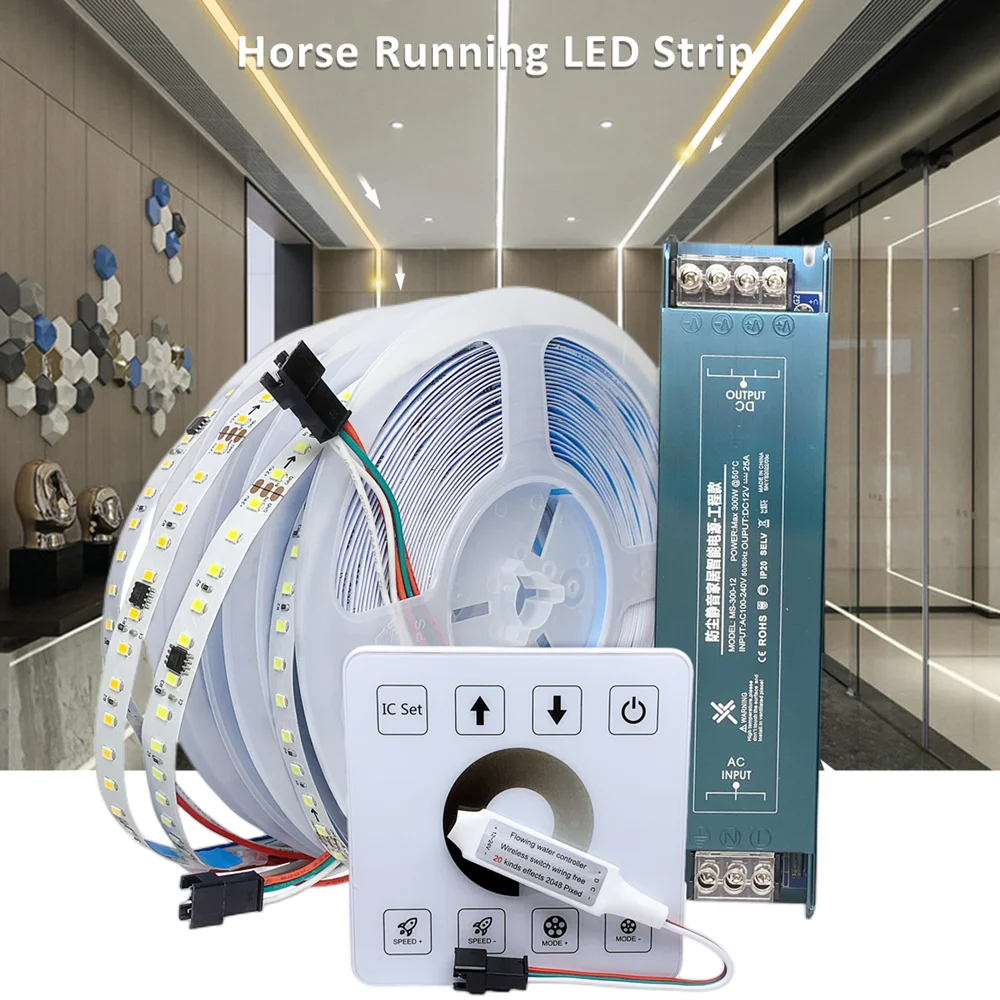 10m/Roll WS2811 Horse Running Race LED Strip DC24V 2835SMD 120Leds/m ...