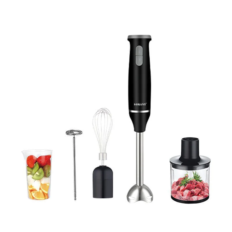 4-in-1 800W Handheld Immersion Blender with Stainless Steel Stick Blender,Beaker,Chopper,Whisk and Frother,Juicers, Mixer koios upgraded juicer machines cold press juicer slow masticating juicers with two speed modes juicer extractor