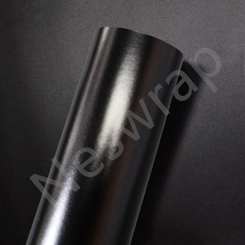

Premium MATTE PEARL METAL BLACK vinyl wrap film pearl metal black vinyl wrap Air Release for Vehicle wrapping quality Warranty