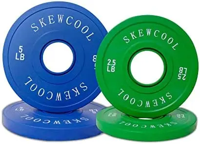 

Fractional Plates 1.25LB 2.5LB 5LB Set Rubber Coated Fractional Change Plates 2-inch Color Weight Plates for Strength Training W