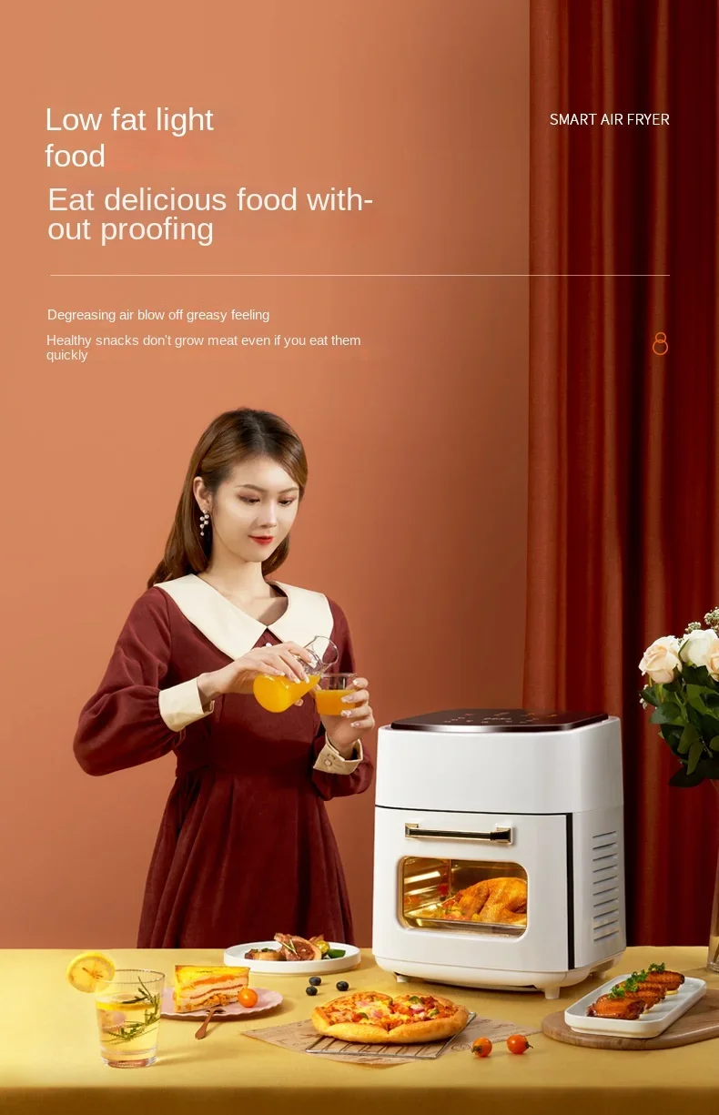 Description Picture 6 of item110V export small household appliances, large capacity oil-free electric oven, integrated visual