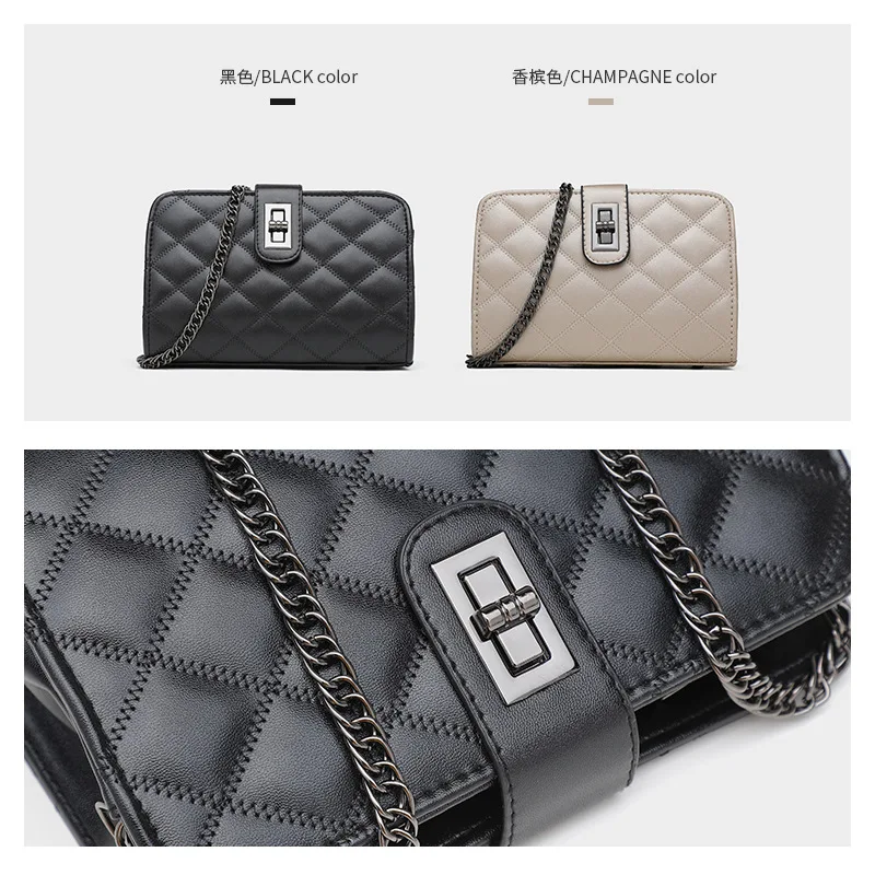 New style bag women Europe and America one shoulder chain small square bag temperament all-match messenger female bag