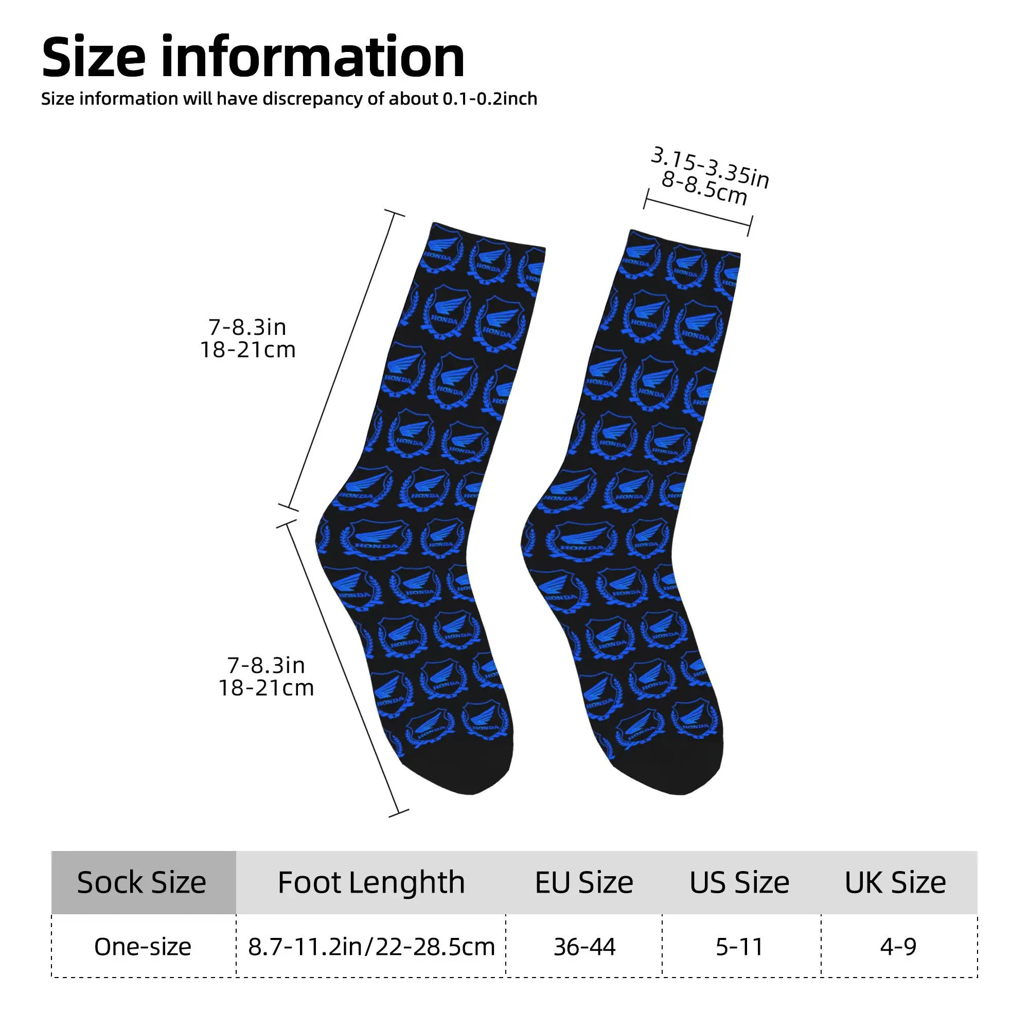 Custom Cool Printing H-Hondaes Racing Motocycle Socks for Men Women Stretch Summer Autumn Winter Logo Crew Socks for cycling socks, winter socks