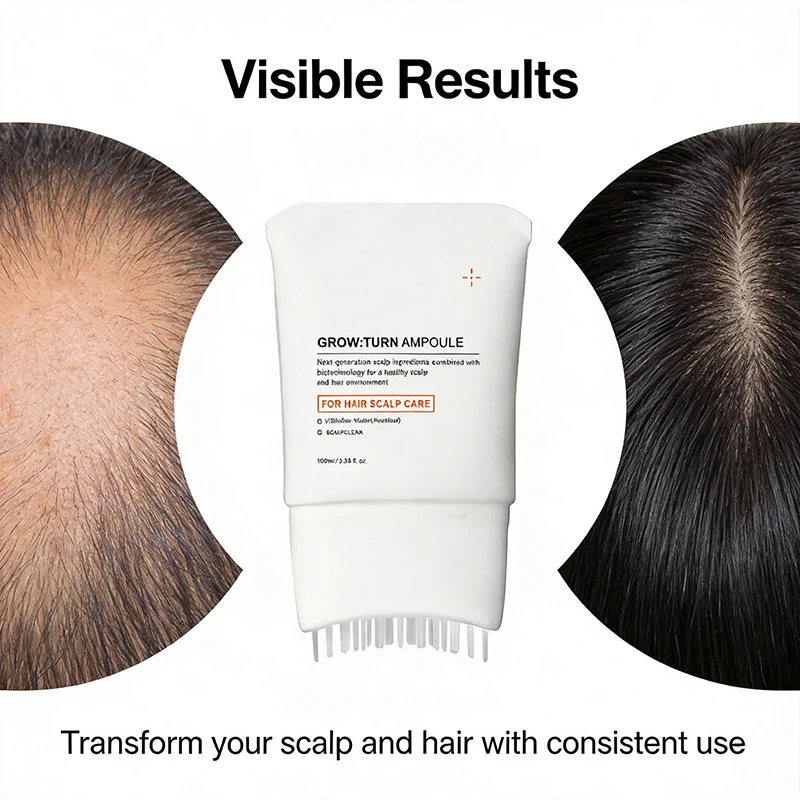 Hair Serum With Built-In Brush,Hair Nourishing Strengthening Essence,Improve Scalp Environment,Scalp Massager,Korean Hair Care - 5