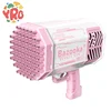 Bubble Gun Rocket 69 Holes Soap Bubbles Machine Gun Shape Automatic Blower With Light Pomperos Toys Gift Outdoor Toys for Kids 1