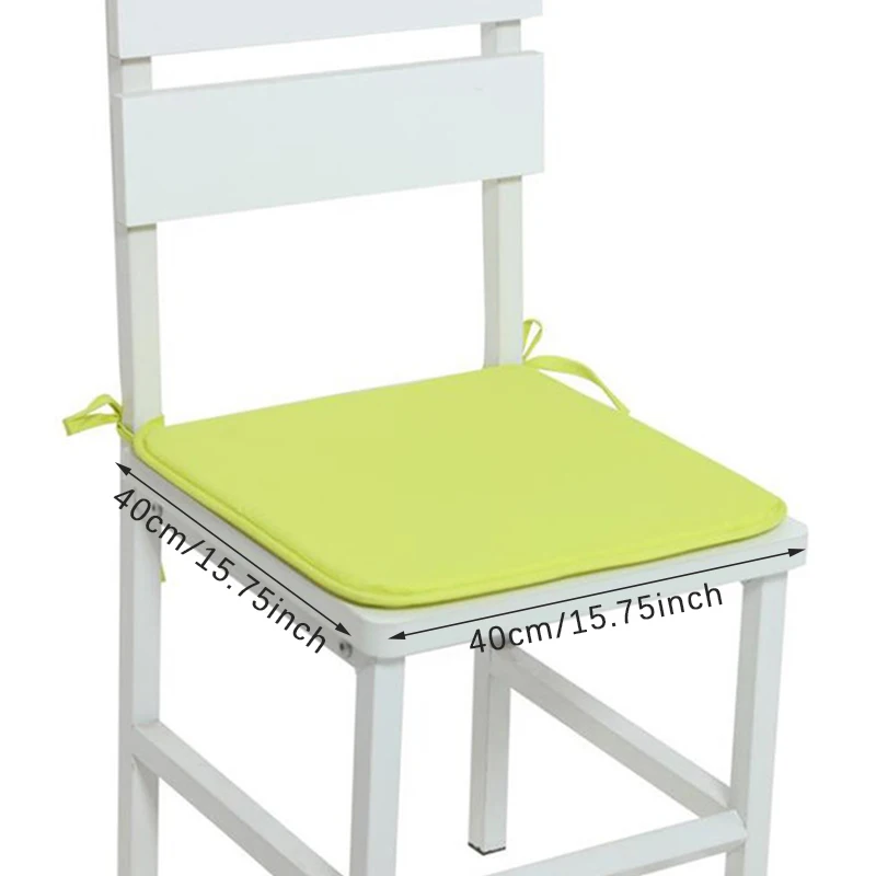 Soft Cushion Office Chair Garden Indoor Dining Seat Pad Tie On Square Foam Patio 3