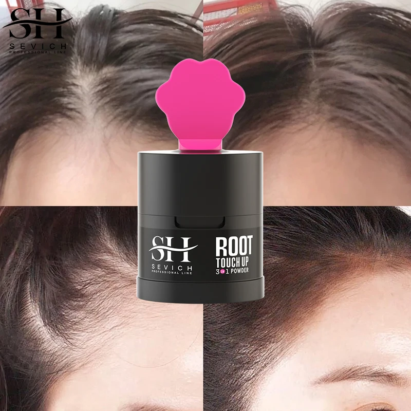 New Sevich Hair Line Powder 4g Black Root Cover Up Natural Instant Waterproof Hairline Shadow Powder Hair Concealer Coverage