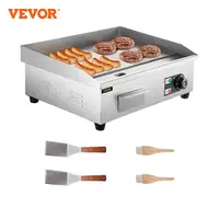 VEVOR Electric Countertop Griddle 14"-22" Teppanyaki Grill 1600W/3200W Stainless Steel Flat Top Grills for Pancake Chicken 1