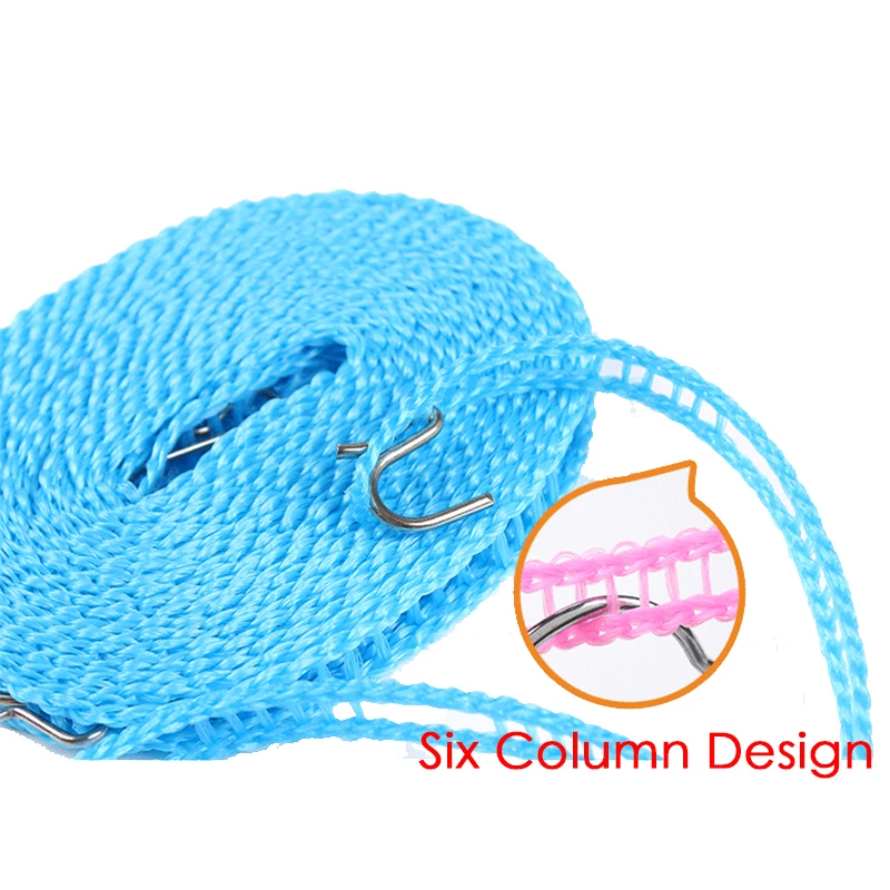 10m/8m/5m/3m Non-slip Windproof Hanger Outdoor Clothesline Travel Retractable Rope Washing Line Camping Drying Lines Home Gadget 6