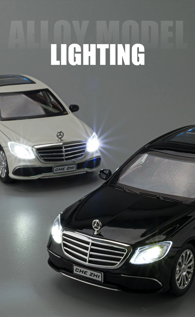 1:24 Alloy Diecasts Classic Car Model Toy Starlight Headliner Sound Light Vehicle Model Car For Children Gift Collection 11 1:24 Alloy Diecasts Classic Car Model Toy Starlight Headliner Sound Light Vehicle Model Car For Children Gift Collection