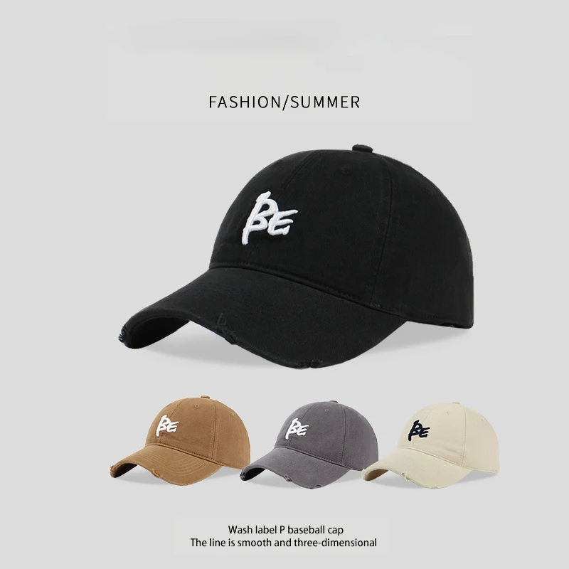 

New Solid Color Letter BE Casual Baseball Cap Adjustable Outdoor Sports Caps Hip Hop Hats Trendy Solid Colors for Men Women