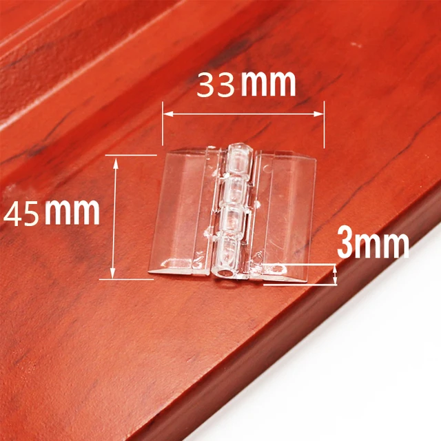 Furniture Hinge 10Pcs 25X33 30X33 38X45 65x42 Plastic Folding Hinges Transparent Plexiglass Hinge Durable Clear Acrylic