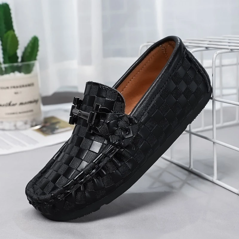 New Boys Leather Shoes Children Casual Loafers Student Black Dress Shoes Flats Kids Spring/Autumn Moccasins 019 comfortable sandals child