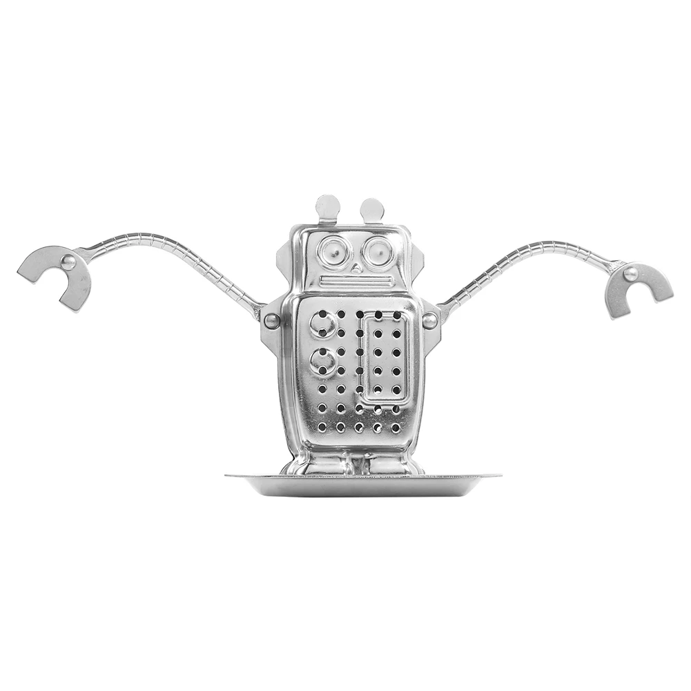 Loose tea strainer Stainless Steel Loose Tea Leaf Infuser Strainer Filter Diffuser Herbal Spice Robot Shape Tea Strainer