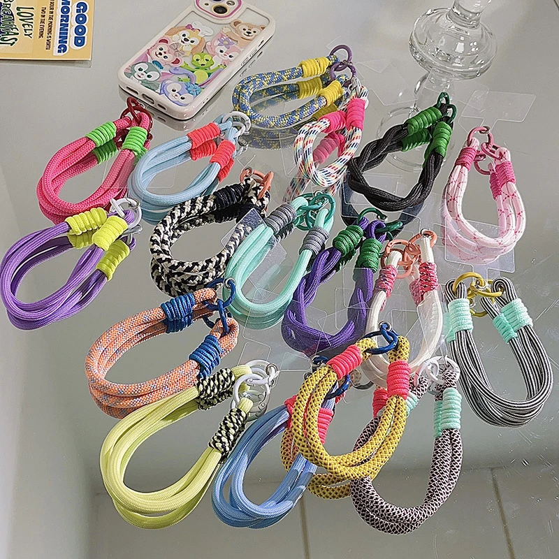 Mobile Phone Lanyard Hanging Decoration Can Be Carried Twist Rope Anti ...