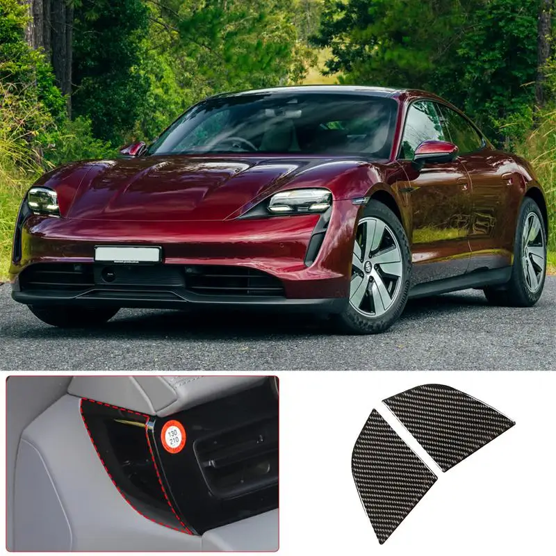 

For Porsche Taycan 2019 2020 2021 2022 Soft Carbon Fiber Car instrument sides panel Cover Trim sticker Car Accessories