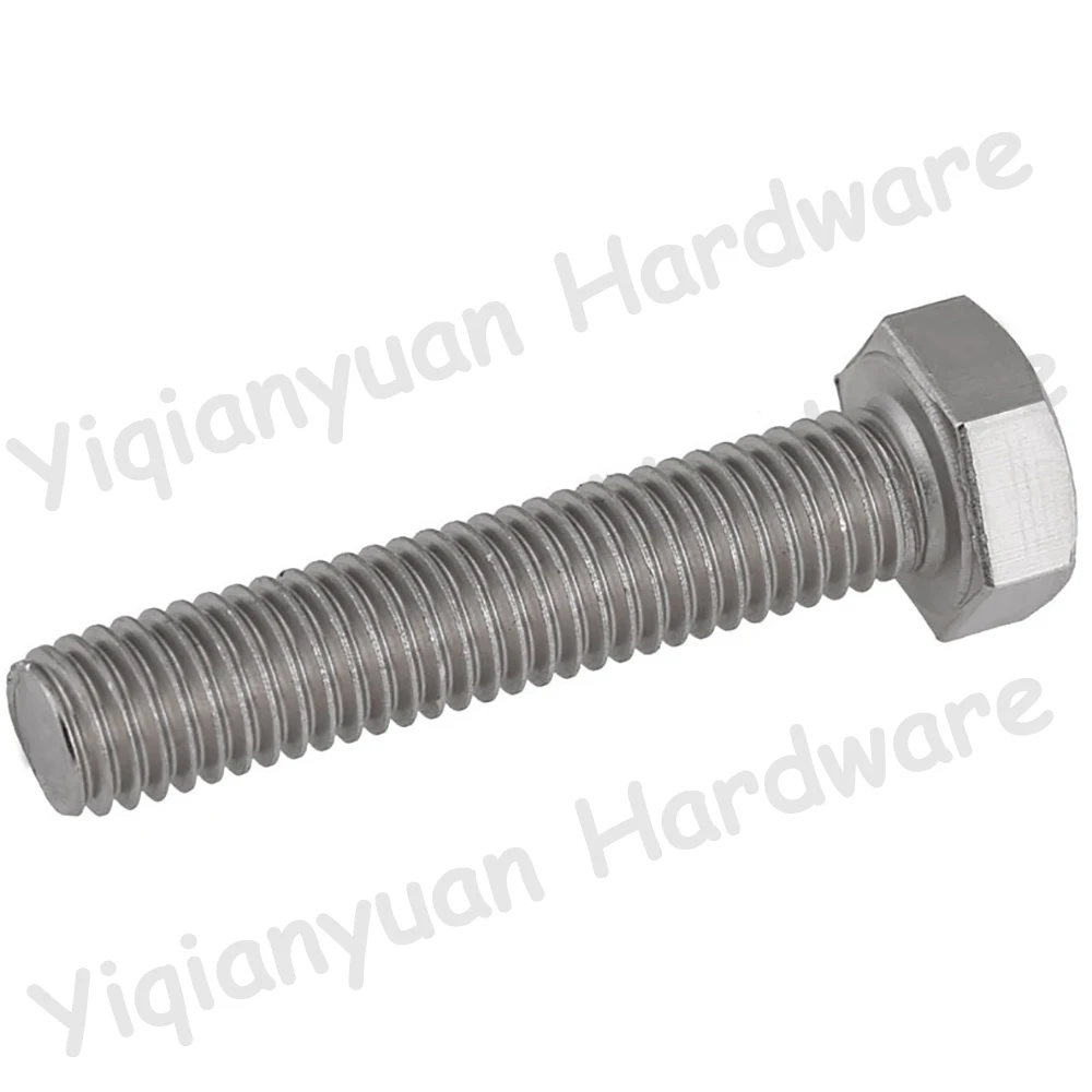 Yiqianyuan-aço inoxidável hexágono cabeça parafuso, parafusos externos,