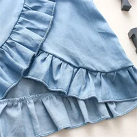 Summer New Baby Top Simple Blue Girls' Top Korean Style Sweet Children's Sleeveless Clothes (0-3 Years Old) 5