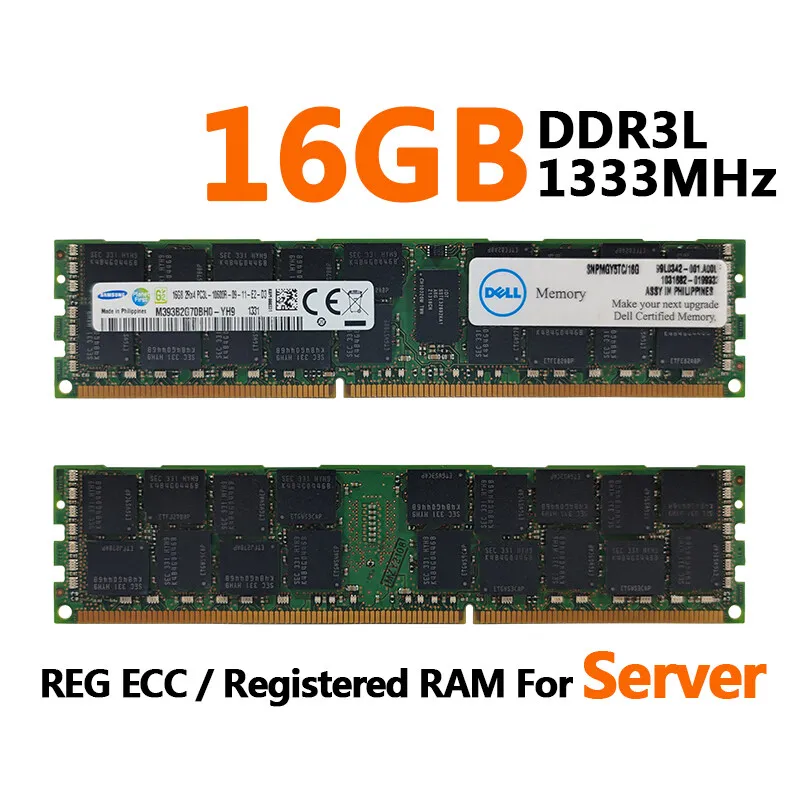 Memória de servidor Samsung, DDR3, DDR3L, 16GB,