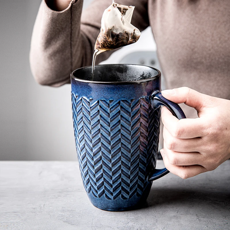 

600 мл Европейская керамическая кружка в стиле ретро для кофе креативная офисная чайная посуда для напитков подарок для пар