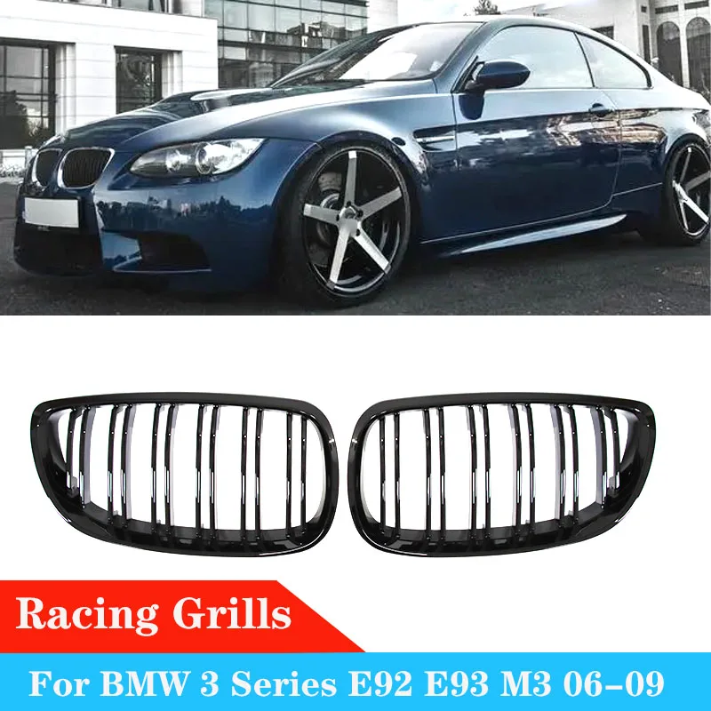 

Car Front Kidney Grill Gloss Black Grille Racing Grill For BMW 3 Series E92 E93 M3 2006-2009 325xi 320i 325i 325i 328i 330i 335i