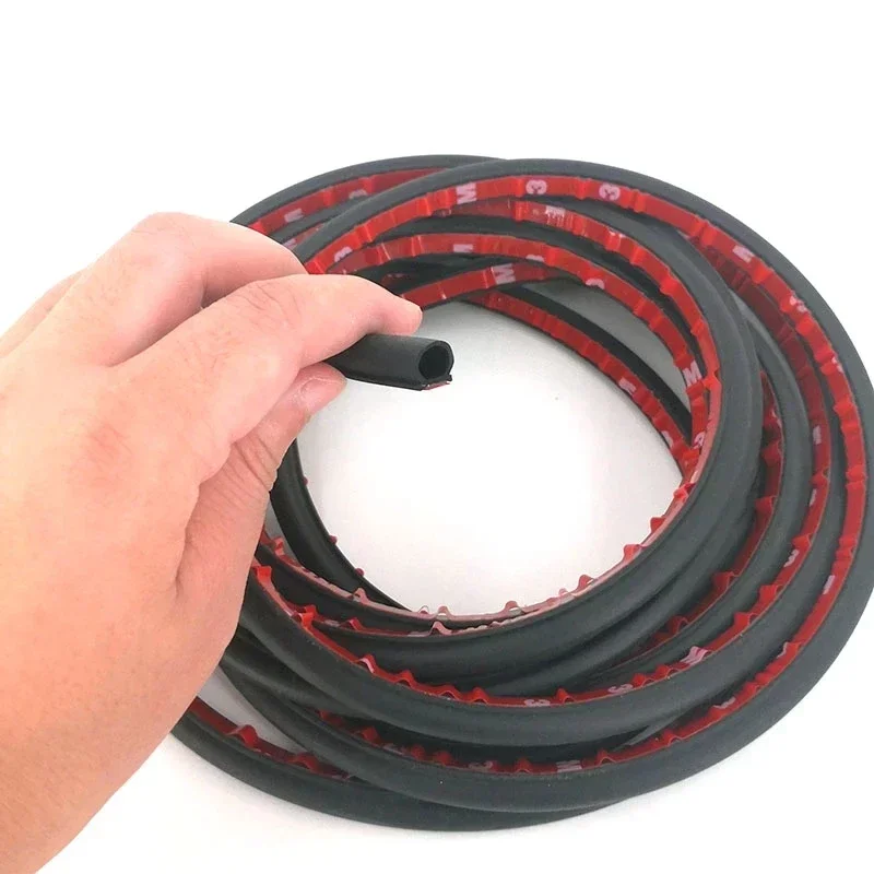 4 Meters Shape B P Z Big D Car Door Seal Strip EPDM Rubber Noise Insulation Weatherstrip Soundproof Car Seal Strong Adhesive 2