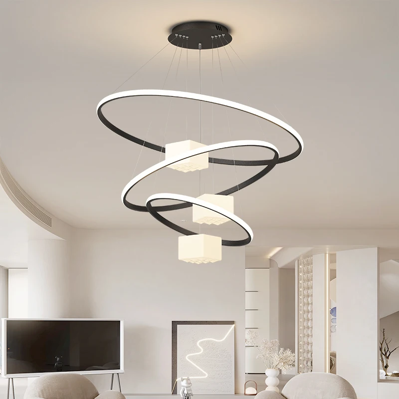 

Minimalist Led Chandeliers Nordic Modern Bedroom Dining Room Chandelier Simple Ring Hall Lights Home Indoor Lighting Decor Lamps