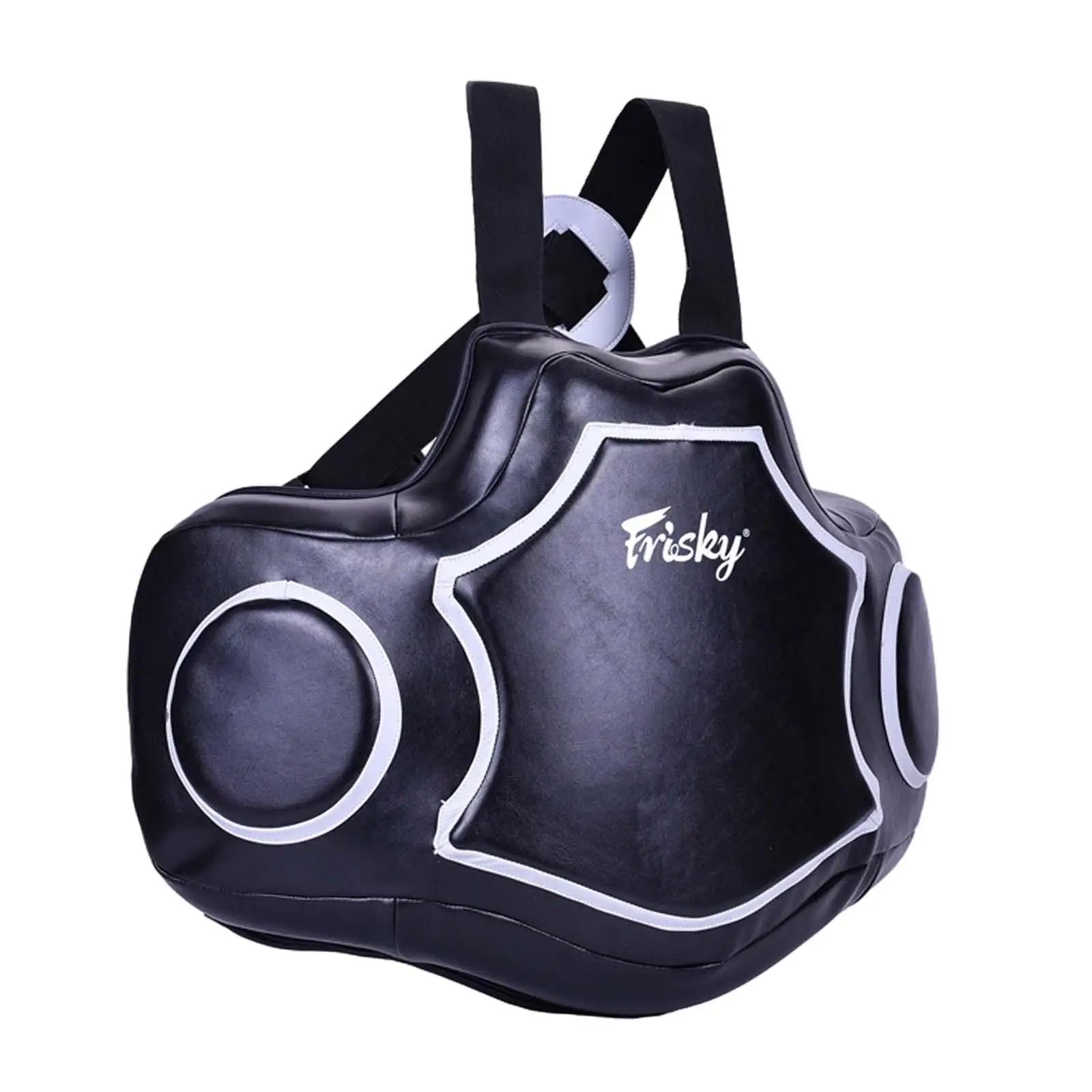 Boxing Body Protector, Chest Protector PU Leather Adult Thickened Body Guard,