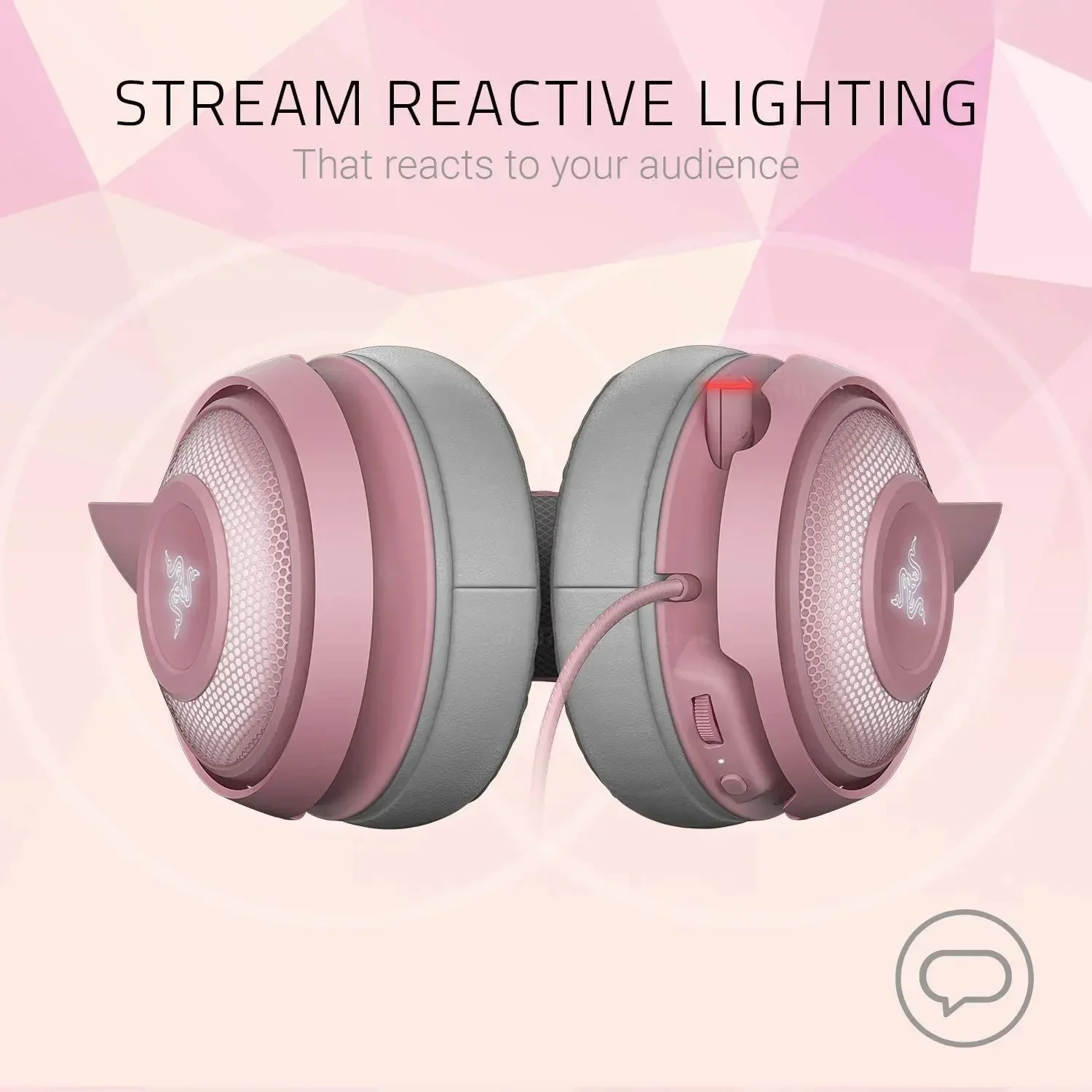 Razer Kraken Kitty Gaming Headset RGB THX 7.1 Surround Sound USB Interface Active Noise Reduction Microphone For Pc Laptop