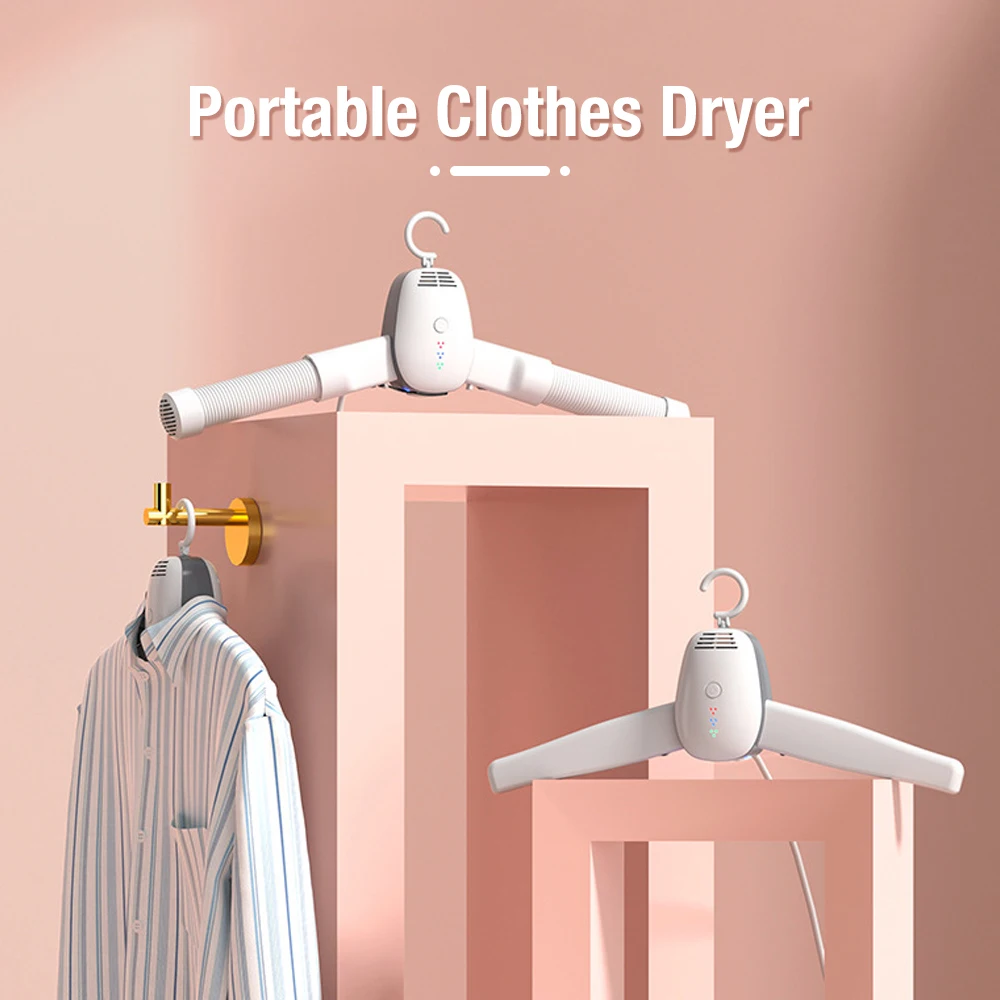 

110/220V Smart Portable Clothes Dryer Shoes Clothes Rack Hangers Foldable Laundry Electric Dryer Machine for Home Travel