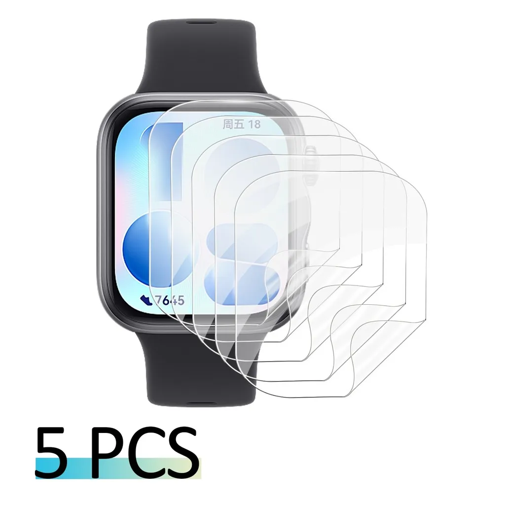 Soft TPU Full Coverage HD Clear Screen Protector Film - Anti-Scratch Guard for Smartwatches (1/3/5 Pack)