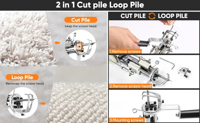 Pistola Per Tappeti Tufting 2 In 1 - Macchina Per Tessitura Tappeti Fai Da Te, Rosa