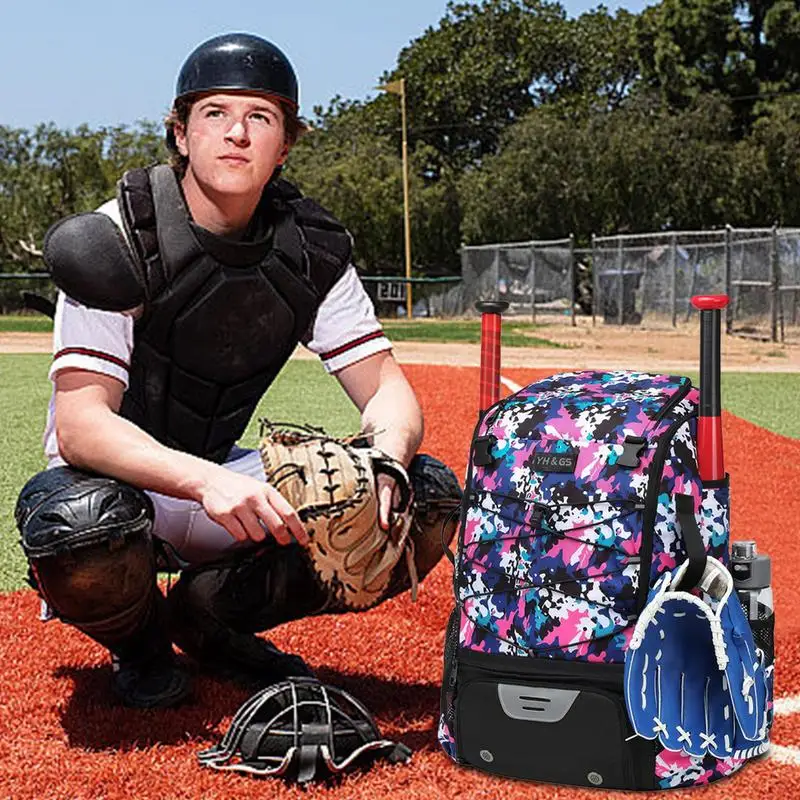 MERALIAN Sac à dos de baseball avec compartiment à chaussures, sac léger pour équipement et équipement de baseball, T-ball, softball (bleu MERALIAN Sac à dos de baseball avec compartiment à chaussures, sac léger pour équipement et équipement de baseball, T-ball, softball (bleu
