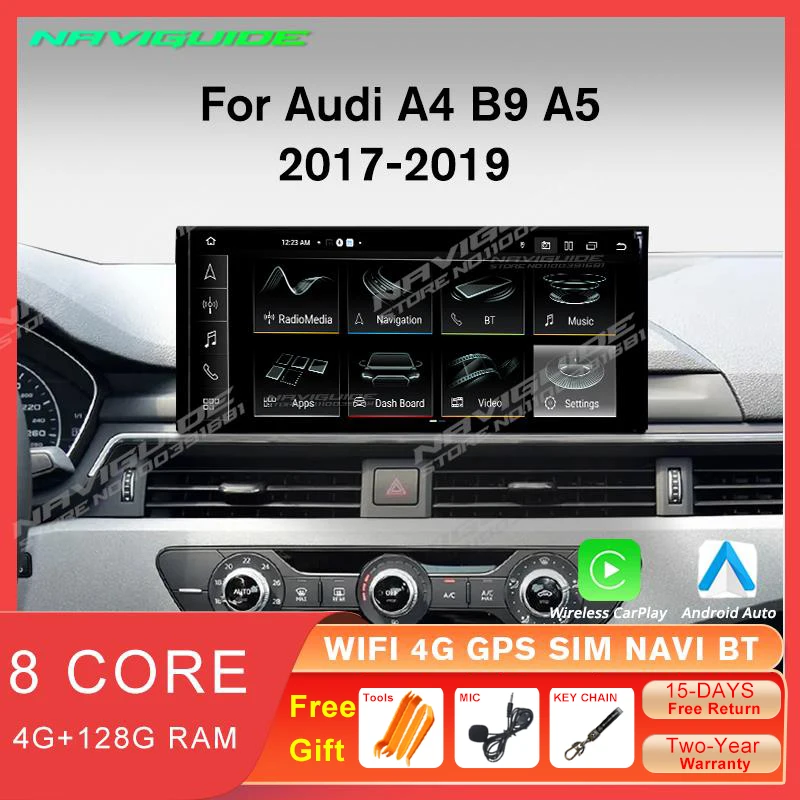 

Автомагнитола для Audi A4 B9 A5 LHD 12,3-2017, 2019 дюйма, Android 12
