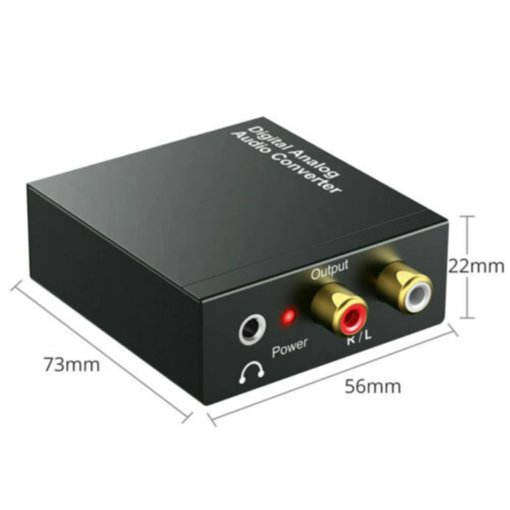 Audio Converter Amplifier DAC Digital to Analog Audio Converter SPDIF Optical Toslink Coaxial to L/R RCA and 3.5mm Jack Headphone Amplifier For PS3/4 HDTV