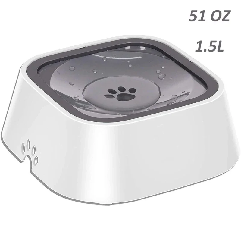 

Dog Water Bowl No-Spill Pet Water Bowl Slow Water Feeder Dog Bowl No-Slip Pet Water Dispenser 51oz Feeder Bowl for Dogs and Cats