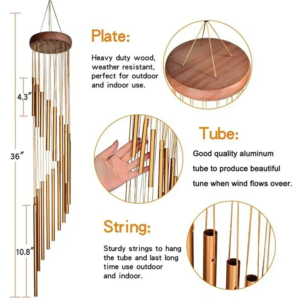Handcrafted Aluminum Wind Chimes for Outside Bells Home Patio Garden Wedding Party Memorial Decor Gifts outdoor wind chimes