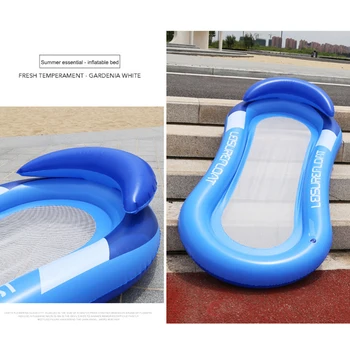 2024 Outdoor Foldable Water Hammock Inflatable Floating Swimming Pool Mattress Party Lounge Bed Beach Sports Recliner Recreation 4