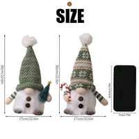 30cm Glowing Knitted Gnome Doll Couple with Led Night Light 2025 Christmas Decorations Home Xmas Tree Decor New Year 2026 Gift 4