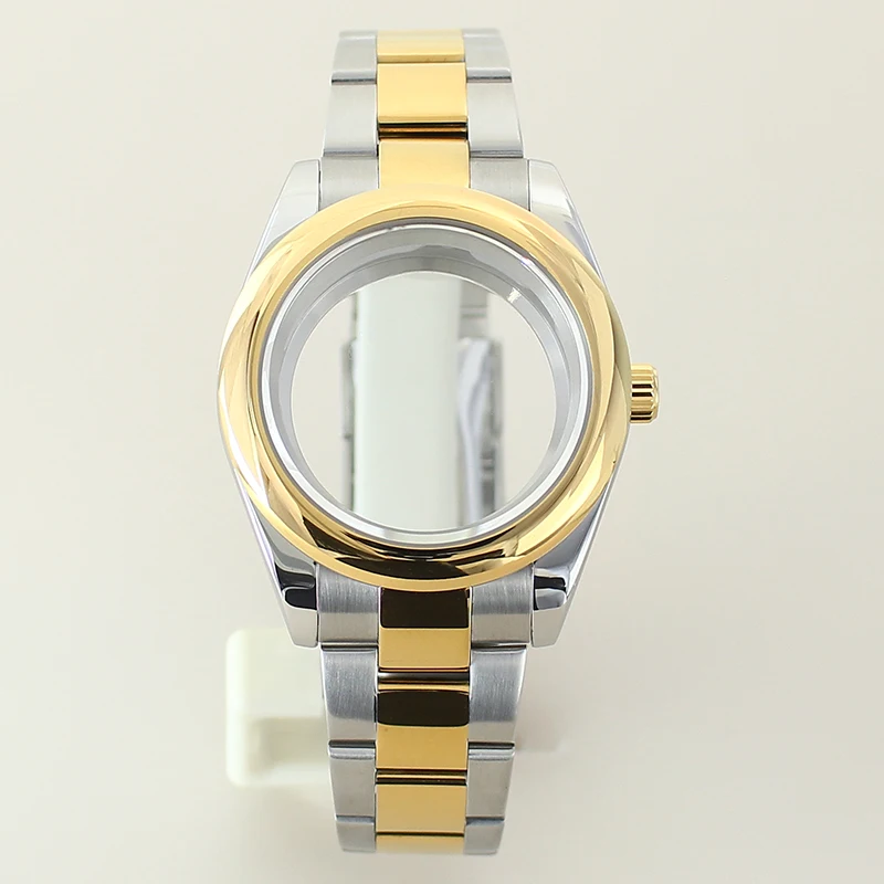 High-Quality 36mm/39mm Steel Watch Case with Sapphire Glass Bracelet