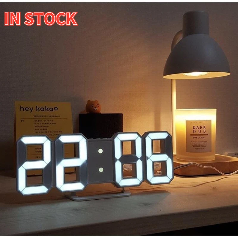 Reloj de mesa Digital de 12/24H, hora, relojes de temperatura, decoración  de escritorio de oficina, adorno nórdico para habitación, regalo para  niños, suministros de decoración de pared - AliExpress