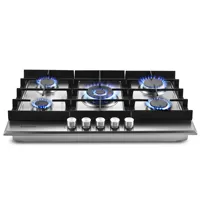 Tieasy 30 inch 5 Burners Built-in Stainless Steel LPG/NG Convertible Gas Cooktop GC002-305S 2