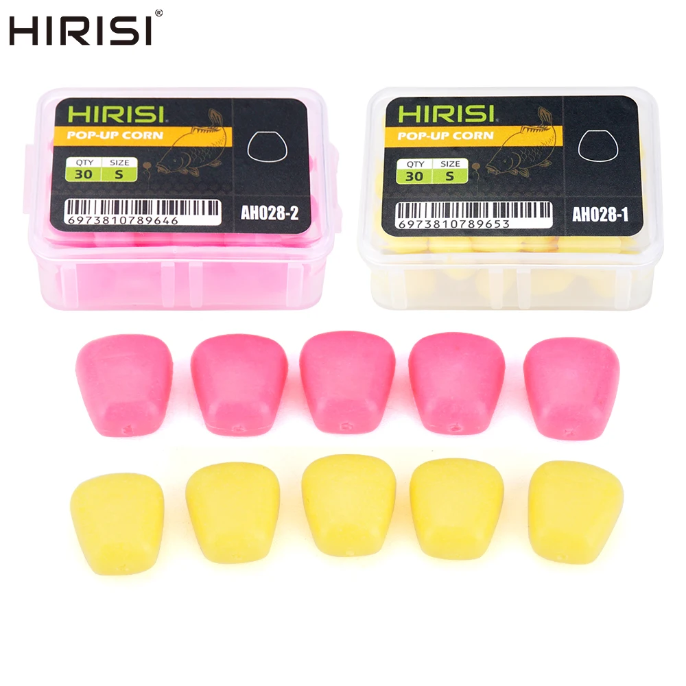 Appâts artificiels pop-up Hirisi 30 pièces maïs pour pêche carpe - leurres souples AH028