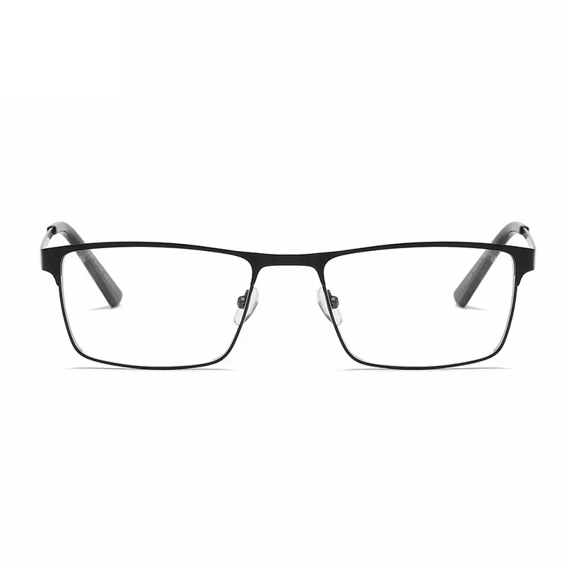 Men Square Metal Large Frame Myopia Glasses Spring Leg Elderly Near Sight Eyewear Blue Light Blocking Eye Protection Eyeglasses 3