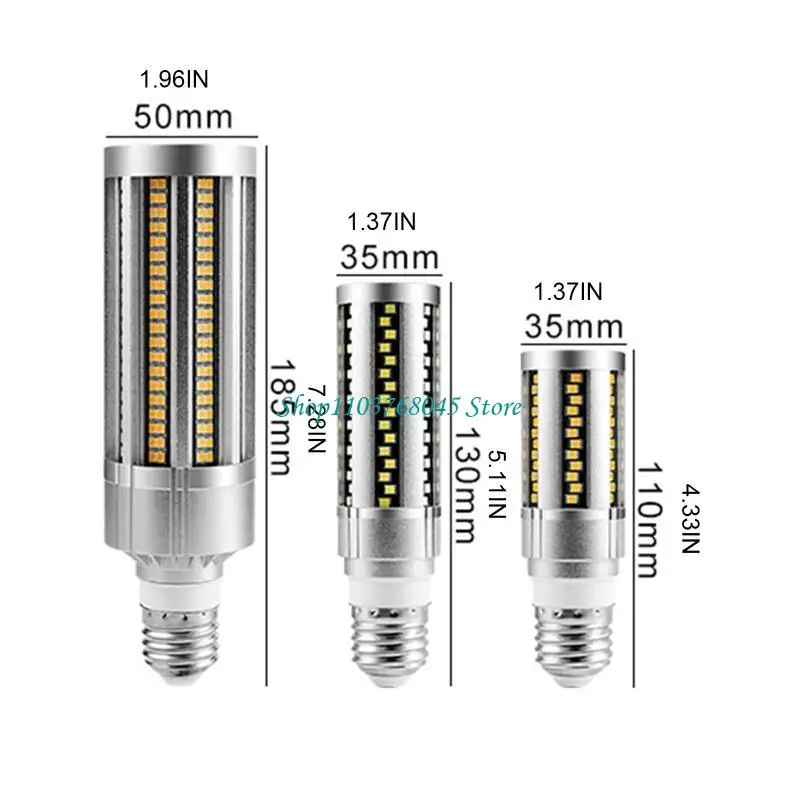 R53F LED 옥수수 전구 6000K 3000K 멋진 일광 흰색 E27 기본 비 조광 천장 팬 옥수수 조명 홈 창고