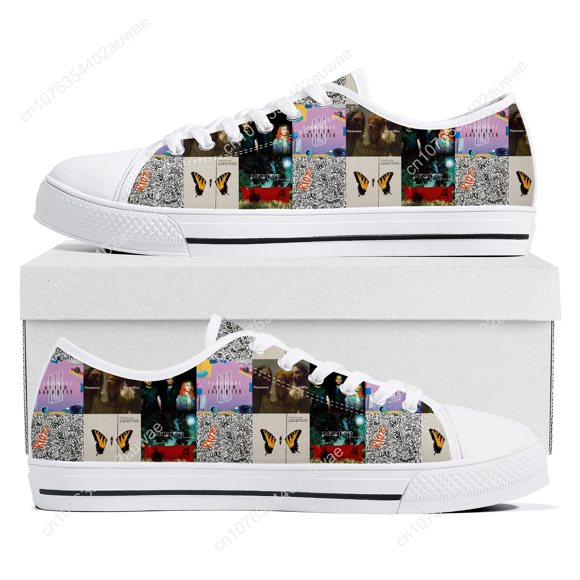 

Paramore Rock Band Pop Low Top High Quality Sneakers Mens Women Teenager Canvas Sneaker Casual Couple Shoes Custom Shoe White
